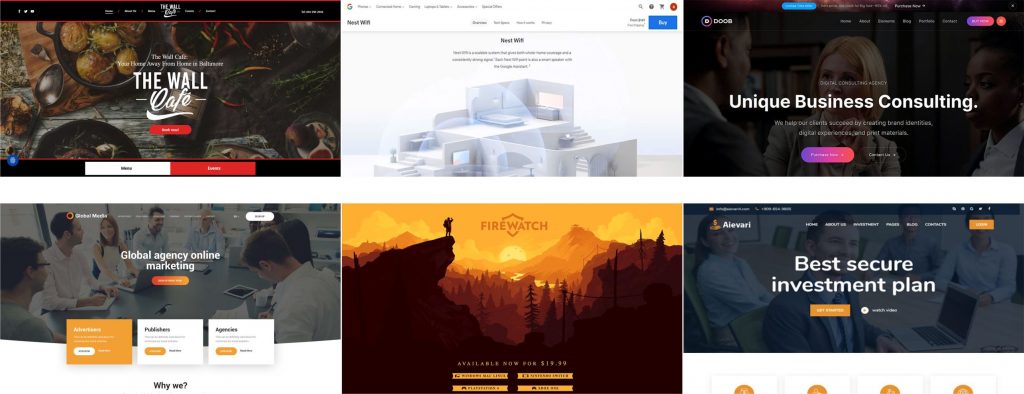 Best Homepage designs with a text on the center of the hero section