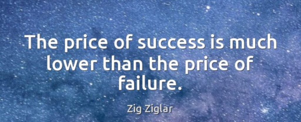 Cena uspešnog web sajta - The price of successful web site - quote by Zig Ziglar