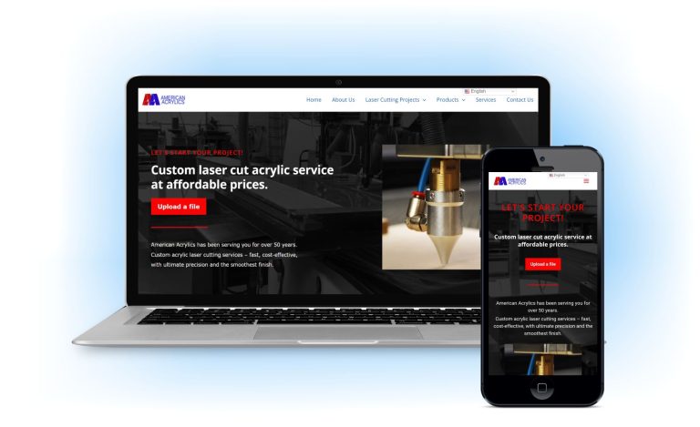 Website design for industrial manufacturing small business USA