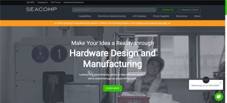 Example of great manufacturer website design - SeaComp USA