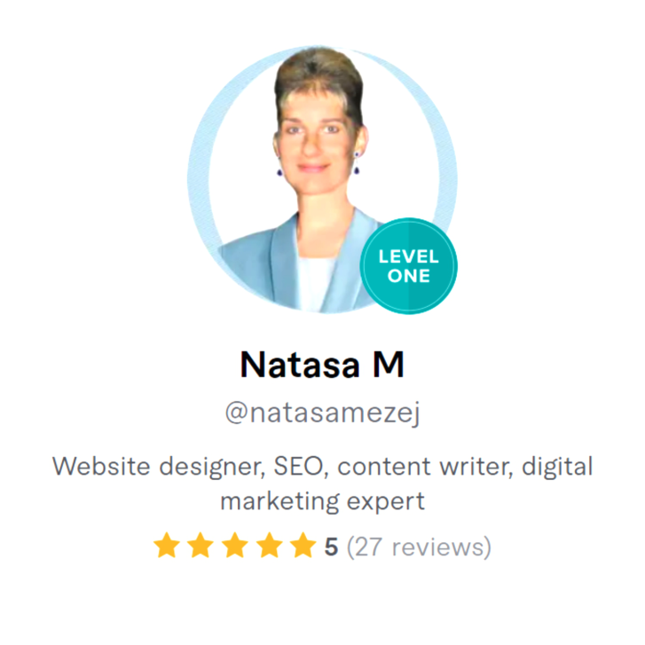 Natasa M - SEO content writer and strategy consultant and digital marketer