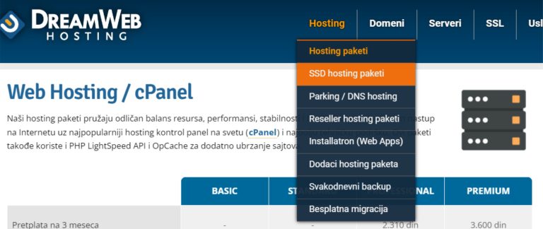 Uputstvo za kupovinu Dream Web hostinga-korak po korak 6