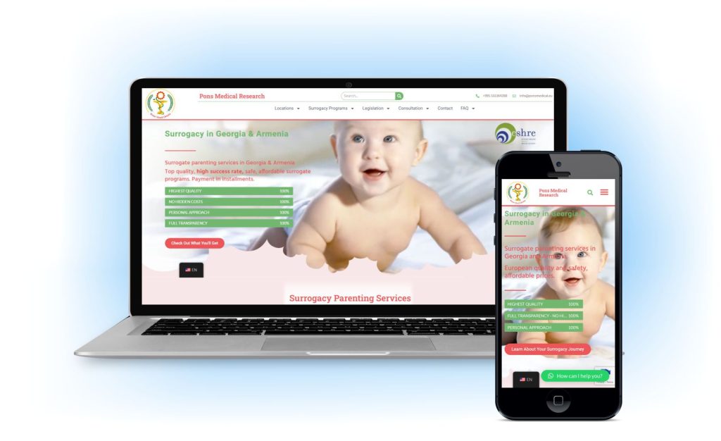 Small Business SEO Case Study: Surrogacy in Georgia and Armania Surrogacybypons.com website